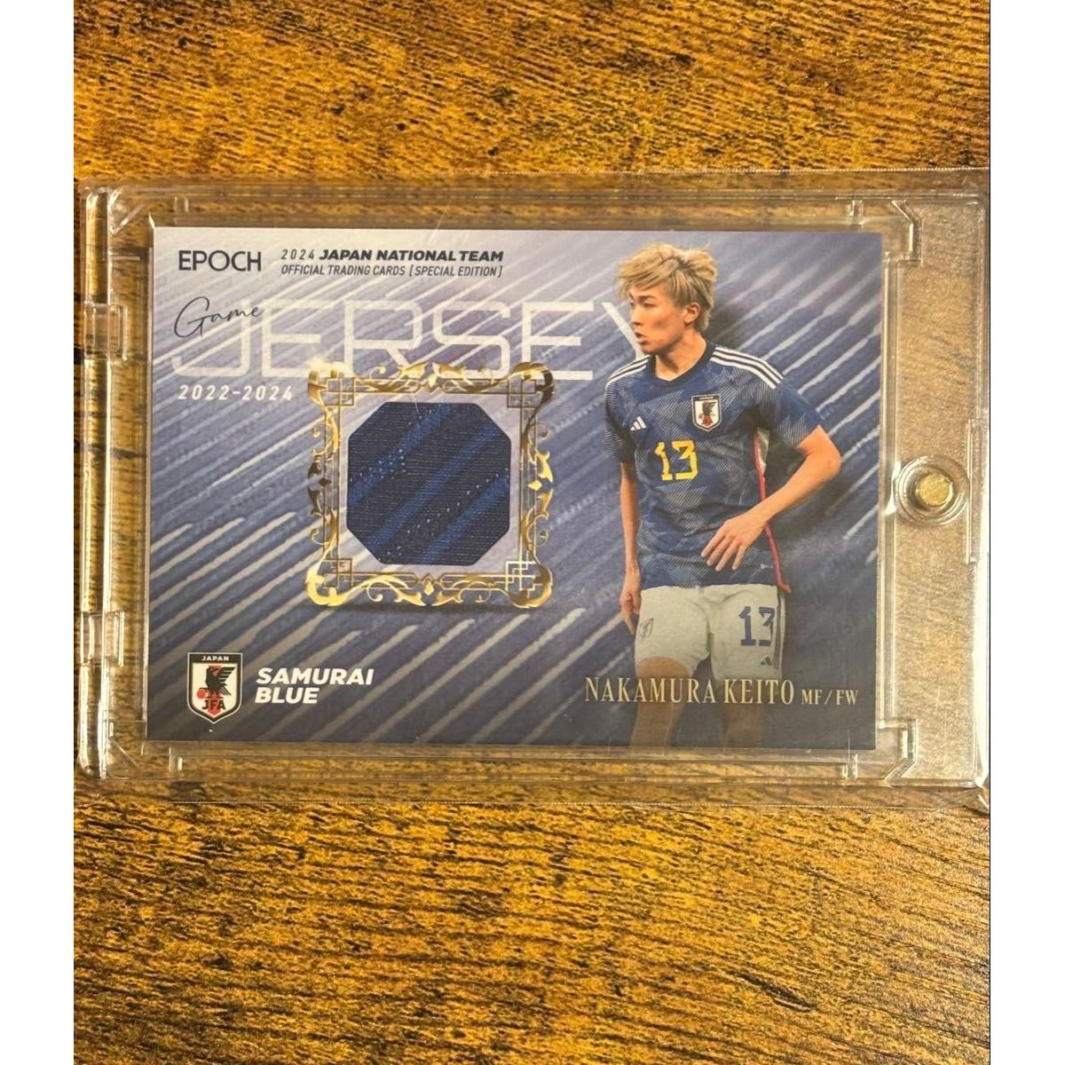 Used EPOCH 2024 Japan Soccer National Team Keito Nakamura Jersey Card Limited to 140 pieces