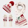Trendy Red Hat Scarf Gloves Set for Christmas Celebrations Christmas Gifts