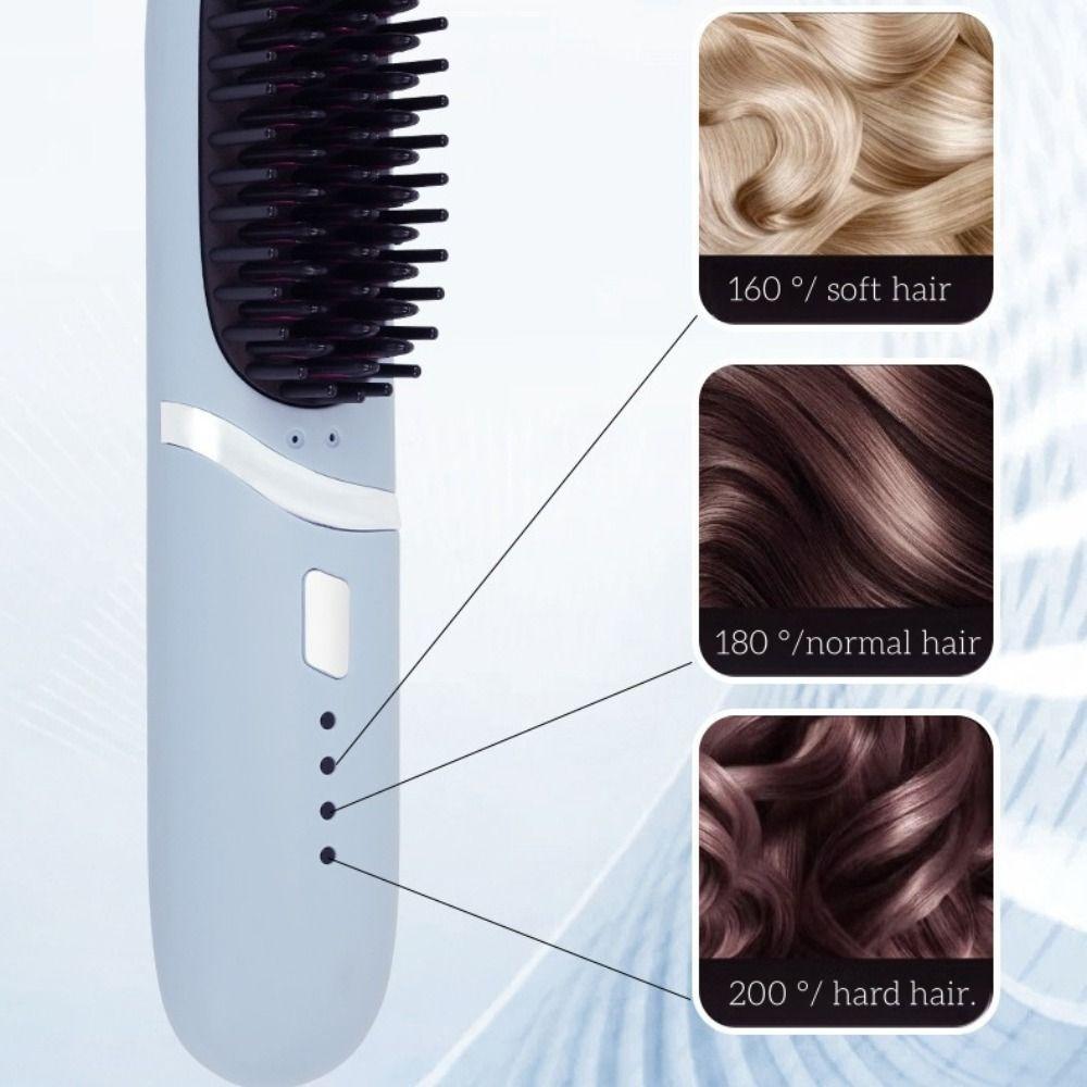 Straight Roll Dual-Purpose Charging Straight Hair Comb Long Lasting Electric Hot Comb  Gifts