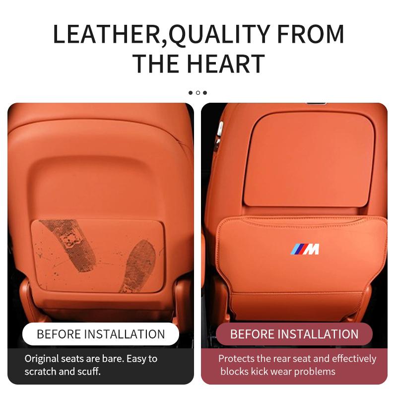 zmdpw1 Car Seat Anti Kick Mats Back Storage Kids Half Pack Anti Kick Mats For BMW X1 X2 X3 X4 X5 X6 X7 G20 G30 6GT E46 E90 E60 F10 E39