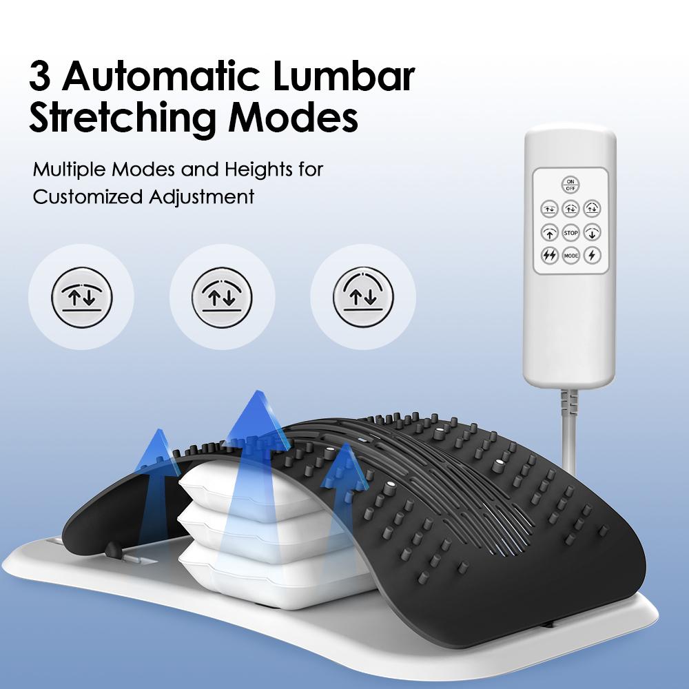 Adjustable Electric Back Massager Airbag Waist Neck Support Massage Lumbar Cervical Muscle Relax Stretcher Posture Massager