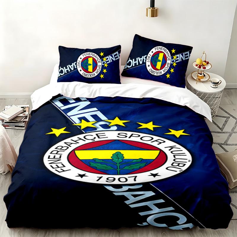 Fenerbahce 3pc set Perfect for bedroom use Comfortable bedding set includes a duvet cover and two pillowcases Ideal birthday or Christmas gift