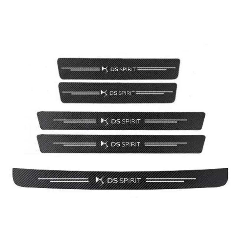 Autocollant Protecteur de Seuil de Porte de Voiture en Fibre de Carbone de Haute Qualité Pour DS DS4S DS5 5LS DS3 DS4 DS6 DS7 DS9 E-Tense RUBIS SPIRIT WILD