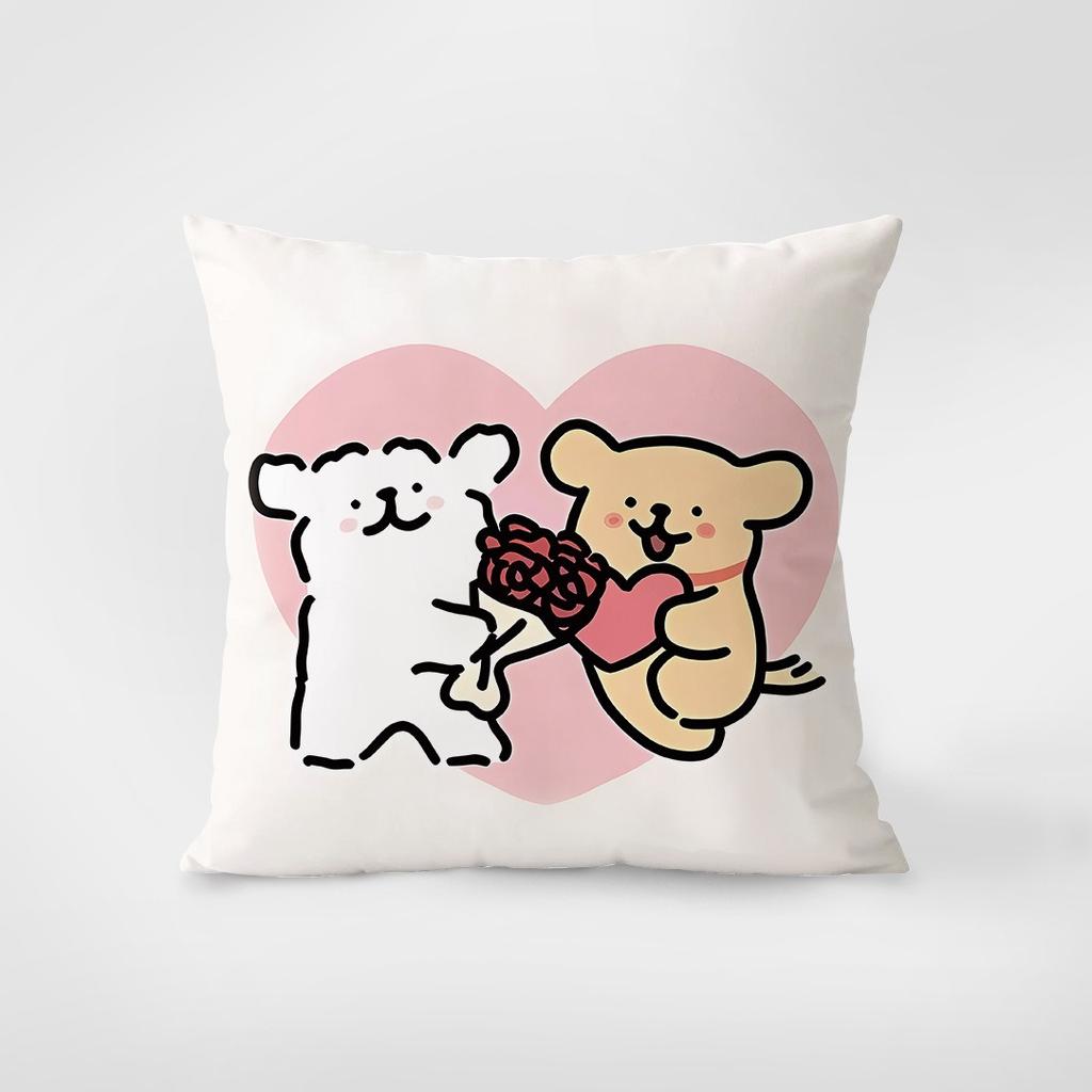 Cute Dog Pattern Pillowcase Interior Decoration Office Living Room Home Pillowcase