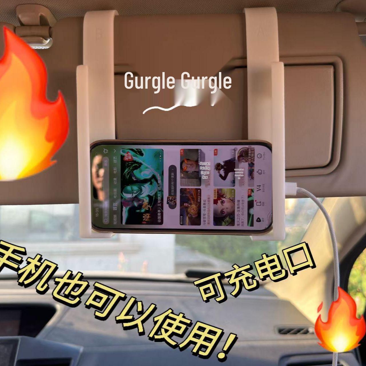 

Co-Pilot Tablet & Phone Holder with Charging - Perfect for Binge-Watching, Sun Visor Mount, Car Stand.