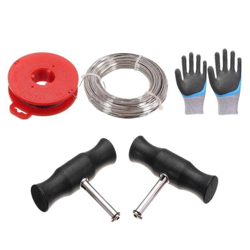 Car Windshield Repair Tool with Handle Windshield Cut Out Wire Universal Car Window Glass Windscreen Remover Tool