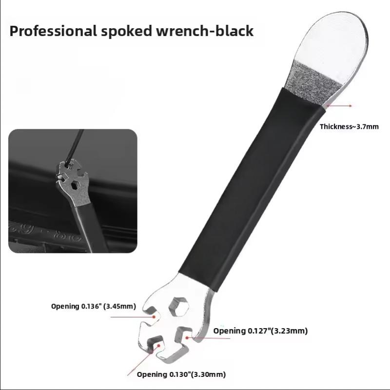 Heavy Duty Bike Spoke Wrench with Non-slip Silicone Handle Cycling Road Mountain Bicycle Spanner Repair Maintenance Tool