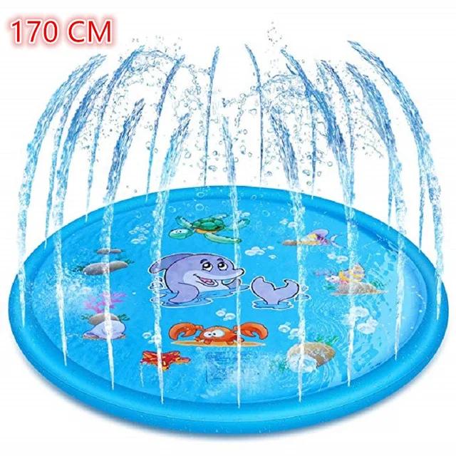 Summer Outdoor Garden Lawn Sea Animal Inflatable Cold Water Spray Kids Sprinkler Interactive Play Game Pad Mat Tub Bath Toys
