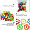 100Pcs Colorful Plastic Balls 5 Colors 15Cm Diameter for Counting Learning Kids Safe Smooth Non-Toxic Small Marbles for Family