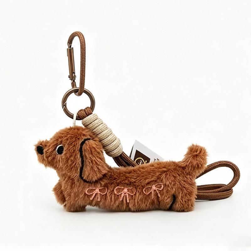 Cute Puppy Plush Keychain, Soft Hanging Dog Charm for Bags, Backpacks and Purses