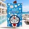1PC Doraemon Microfiber Beach Towel, Soft Lightweight And Quick-Dry, Ideal for Summer Travel, Beach Essential, Swimming Pool Gift