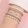 5Pcs Set Bohemian Moon Rice Bead Ball Chain Twisted Bracelet Set For Women Trendy Beaded Bracelets Friendship Jewelry Gifts