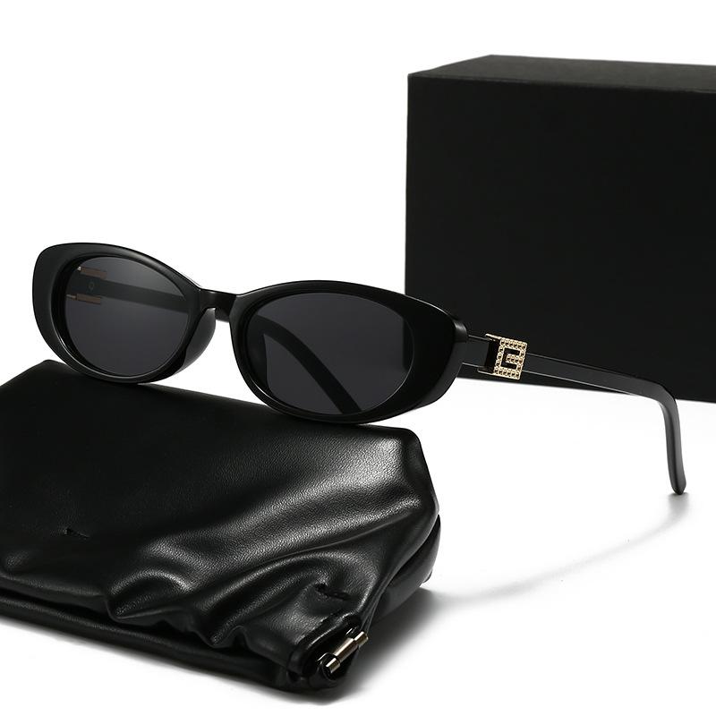 European and American Style Retro Small Frame Sunglasses for Women, High-end Feel, UV Protection Sunglasses