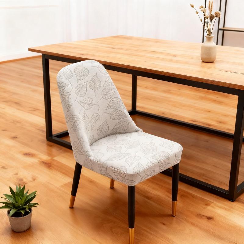 ჟაკარდის მოხრილი სახლის ელასტიური გასქელებული სკამის საზურგე კატის ნაკაწრების მიმართ მდგრადი უნივერსალური სასადილო სკამი