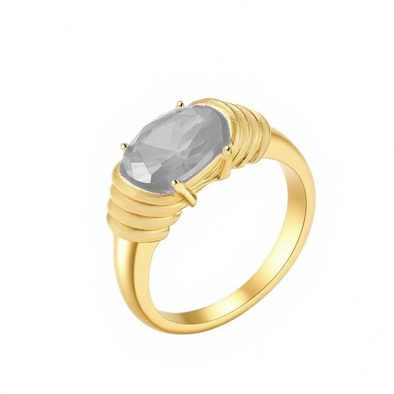 Wind Ring Winding Pattern Oval Ring Retro Ins Wind Niche
