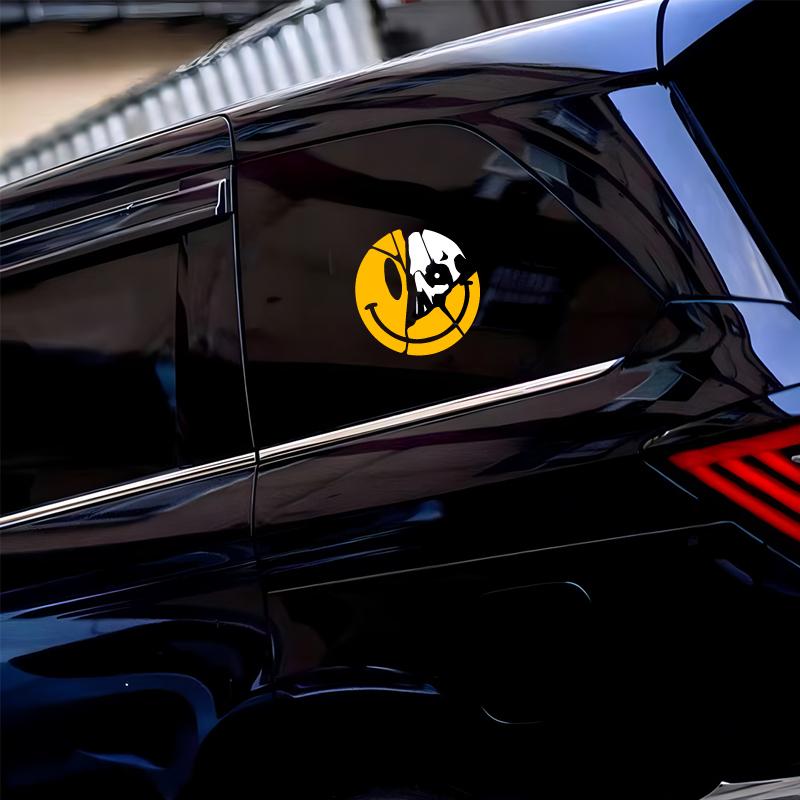 Broken Face with Skull Stickers,creative Decal High Quality Sticker for Cars