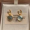 Minimalist round fritillary ear buckles Warm and shiny fresh earrings Elegant and exquisite premium earrings