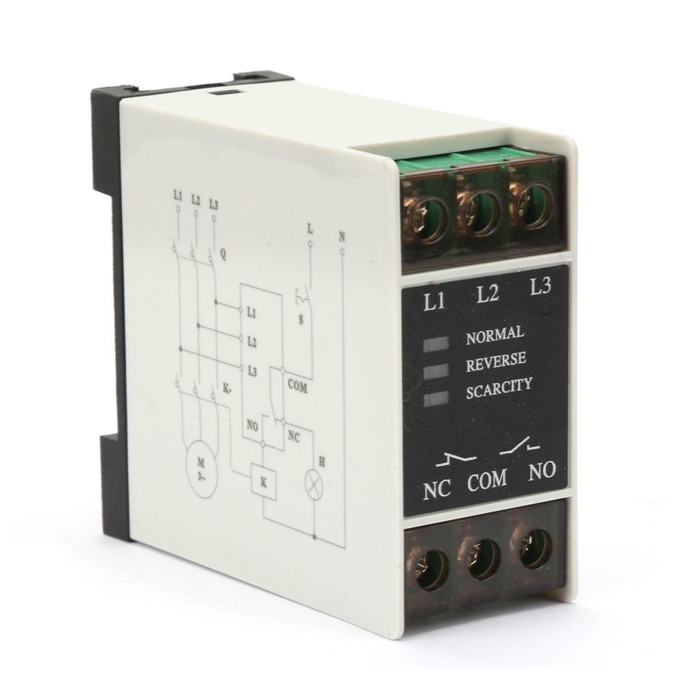 Mini Size TG30S Phase Sequence Relay Guide Rail Installation Sequence Protector Voltage Detection