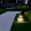 Solar Powered Frog Figurine Light Waterproof Cute Frog Night Light Creative Funny Frog Ornament Courtyard Decoration