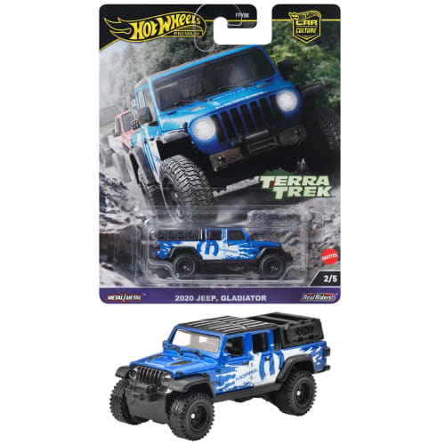 Hot Wheels Car Culture TerraTrek 2020 Jeep Gladiator Vehicle Toy, Miniature Car, Ages 3 and Up, Blue, HRV91