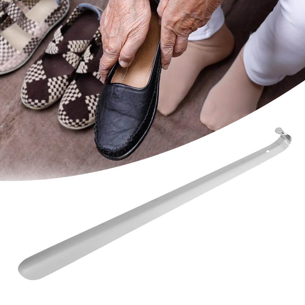 Lightweight Stainless Steel Stainless Steel Shoe Horn 41*4cm Sliver Shoe Lifter Shoe Helper Tool Travel
