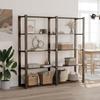 VidaXL 5-Tier Storage Rack Black 170x38x170 Cm Pine Wood 373406
