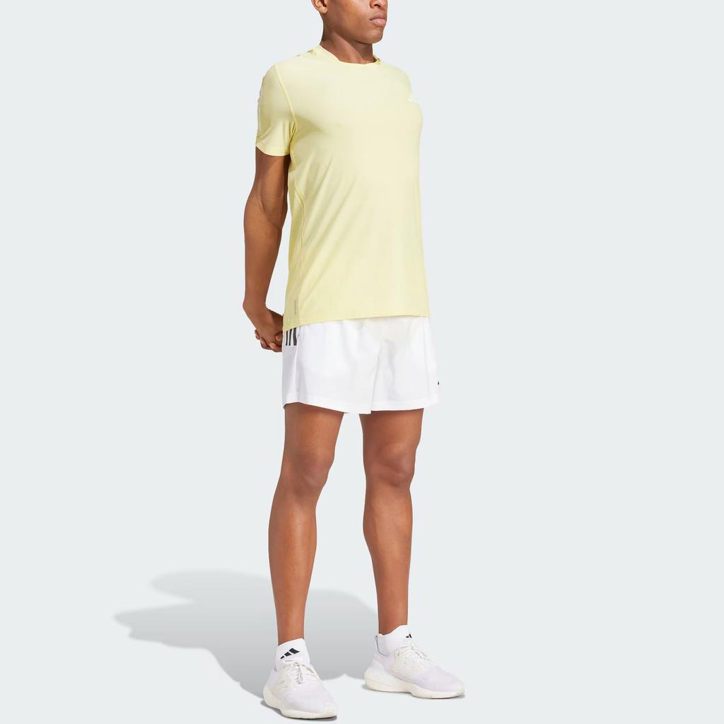 Adidas Own The Run Tee Running Quick-Dry Short Sleeve T-Shirt Men Tops Yellow IV5399