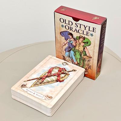 10.5*7.5cm Old Style Oracle Deck 52 Pcs Cards Inspired By Antiquarian Book Engravings On 350GSM Double-embossed Cardstock