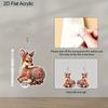 2D Flat Christmas Cartoon Christmas Elk Pattern Earrings Jewelry Gift for Women Female