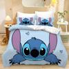 Home Textile Three-Piece Cartoon Blue Digital Printing Quilt Pillowcase Bedding