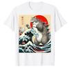Summer Sport Jogging Cat Funny Cat Gifts For Women T-Shirt Unisex Cotton T Shirt O-neck Tops Tees Fashion Fitness T Shirt