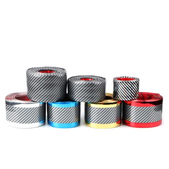 Carbon Fiber Car Door Protector Stickers Scratch-resistant Film Auto Trunk Sill Scuff Guard Tape for Enhanced Sealing Noise Reduction