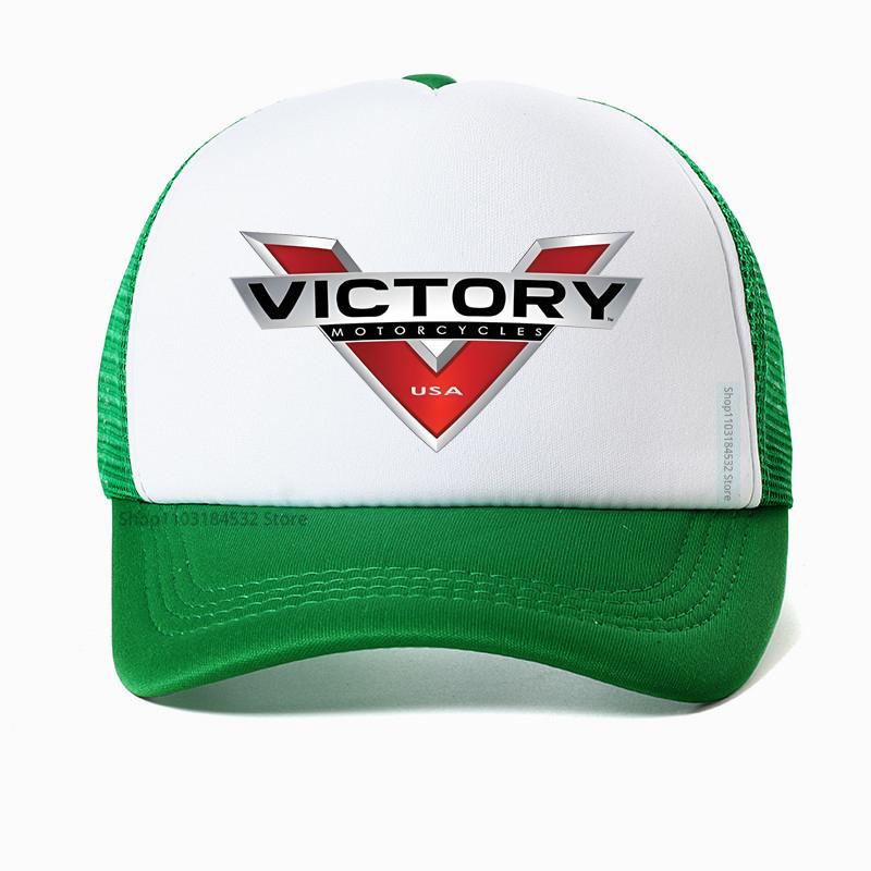 Victory Motorcycle Basebollkeps utomhussporter justerbar keps Sommar sval nät andningsbar keps racinghatt