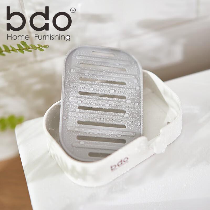 BDO Punch-Free Wall-Mounted Soap Dish with Hooks