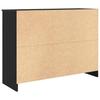 Sideboard with Drawer Black Oak Effect 101 x 35 x 76 cm