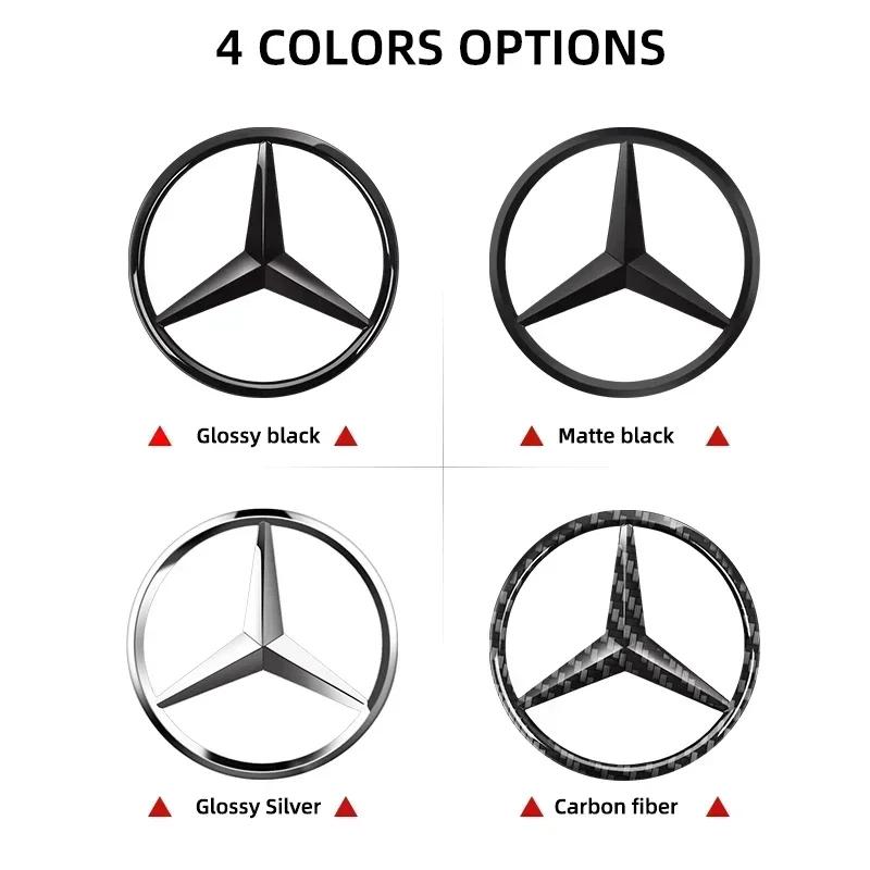 1 ud. 52 mm 57 mm Insignia Emblema Pegatina para Volante de Coche Para Mercedes Benz W204 W205 W212 W213 W221 W177 W246 GLA GLC CLA Clase A