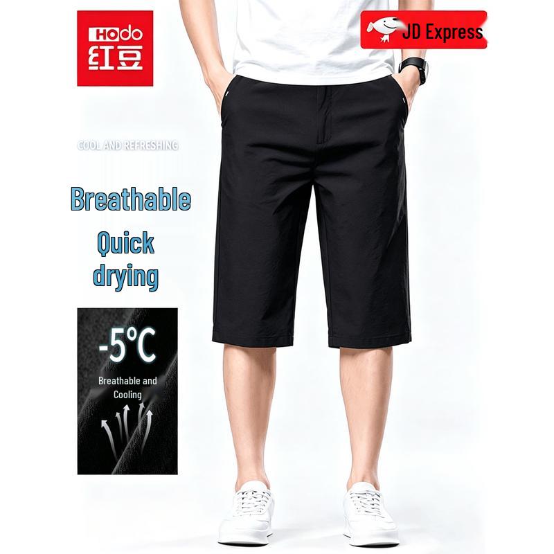 Hodo Men s Ice Silk Quick-Dry 7-Point Casual Pants 28