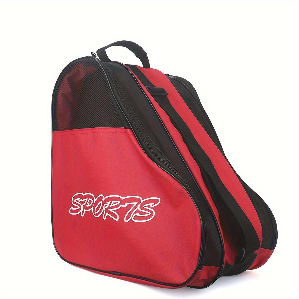 1pc 3-layer Skating Bag, With Adjustable Shoulder Strap, Large Capacity Thick Breathable Storage Bag, For Roller Skates
