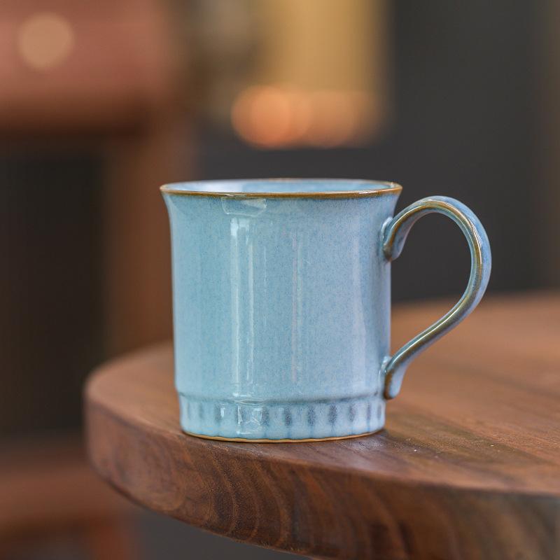 Nordic Ceramic Coffee Cup Latte Latte Flower Afternoon Tea Cup High Value Household Water Cup Mug