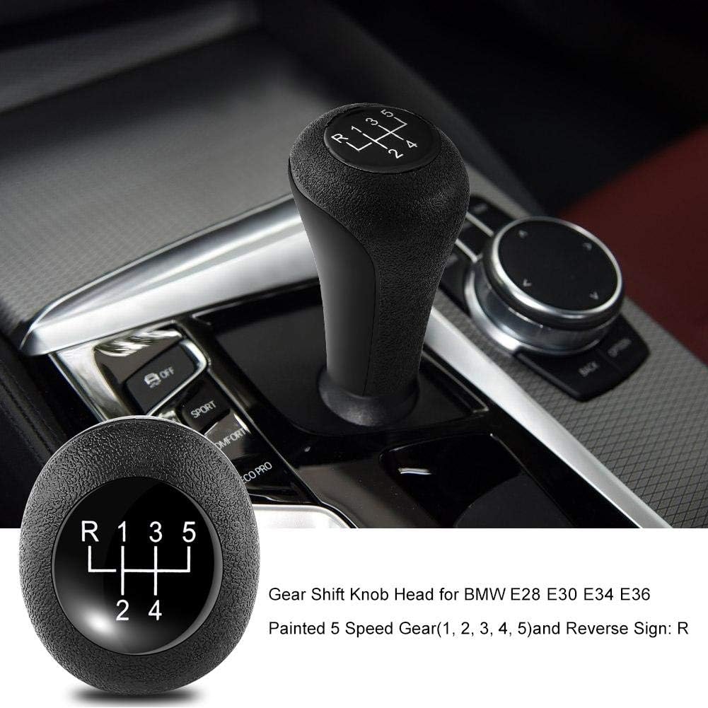 

5 Speed Manual Car Gear Shift Knob Stick Head Handle Lever for E28 E30 E34 E36 Black