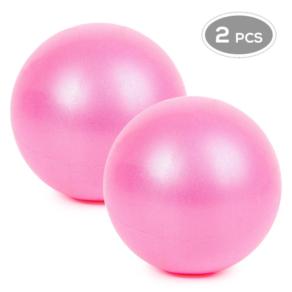 25cm 2 Pcs Yoga Ball Anti-burst Thick Stability Ball Mini Pilates Barre Physical Ball