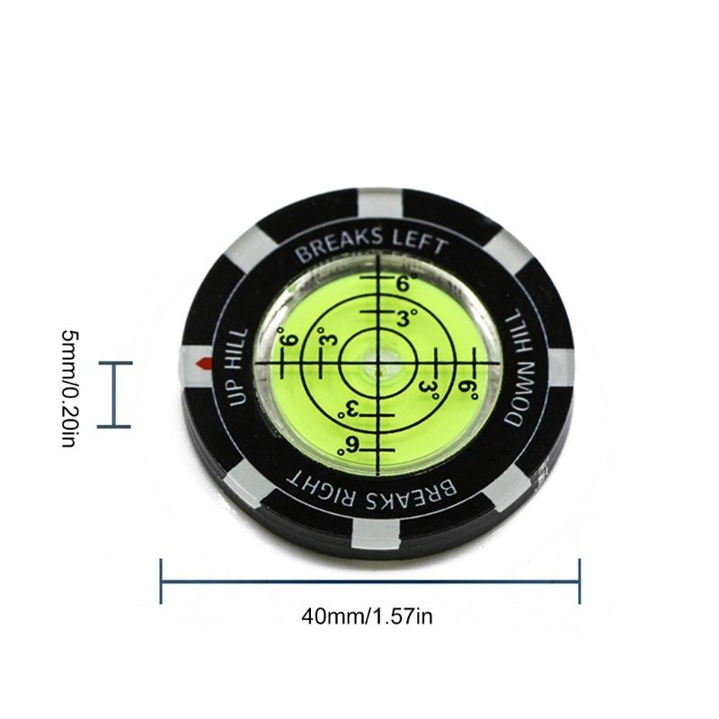 Bubble Levels Golfball Marker Golfs Putting Aid Round Bubble Levels High Precision Reader Golfs Accessory for Men Women