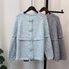 Milk gentle wind knitted cardigan autumn and winter new loose soft waxy flower sweet sweater jacket women