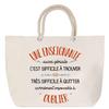 Beach Bag - PLANETEE - A Teacher As Great - Large Size - Rope Handle - Multicolored Cotton