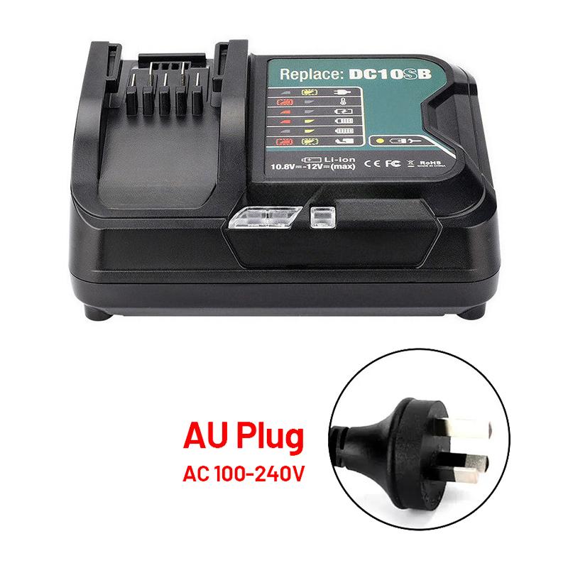 DC10SB Fast Lithium Battery Charger for Makita DC10WD / DC10WC / BL1015 / BL1016 / BL1021B / BL1041B 10.8V 12V LED Charger