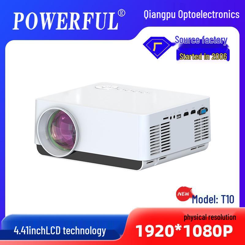 

Проектор для спальни Strongpu 4K с автофокусом, глобальной совместимостью и закрытым световым двигателем US Standard белый