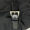 PRADA Triangle logo Shoulder Bag black unisex used