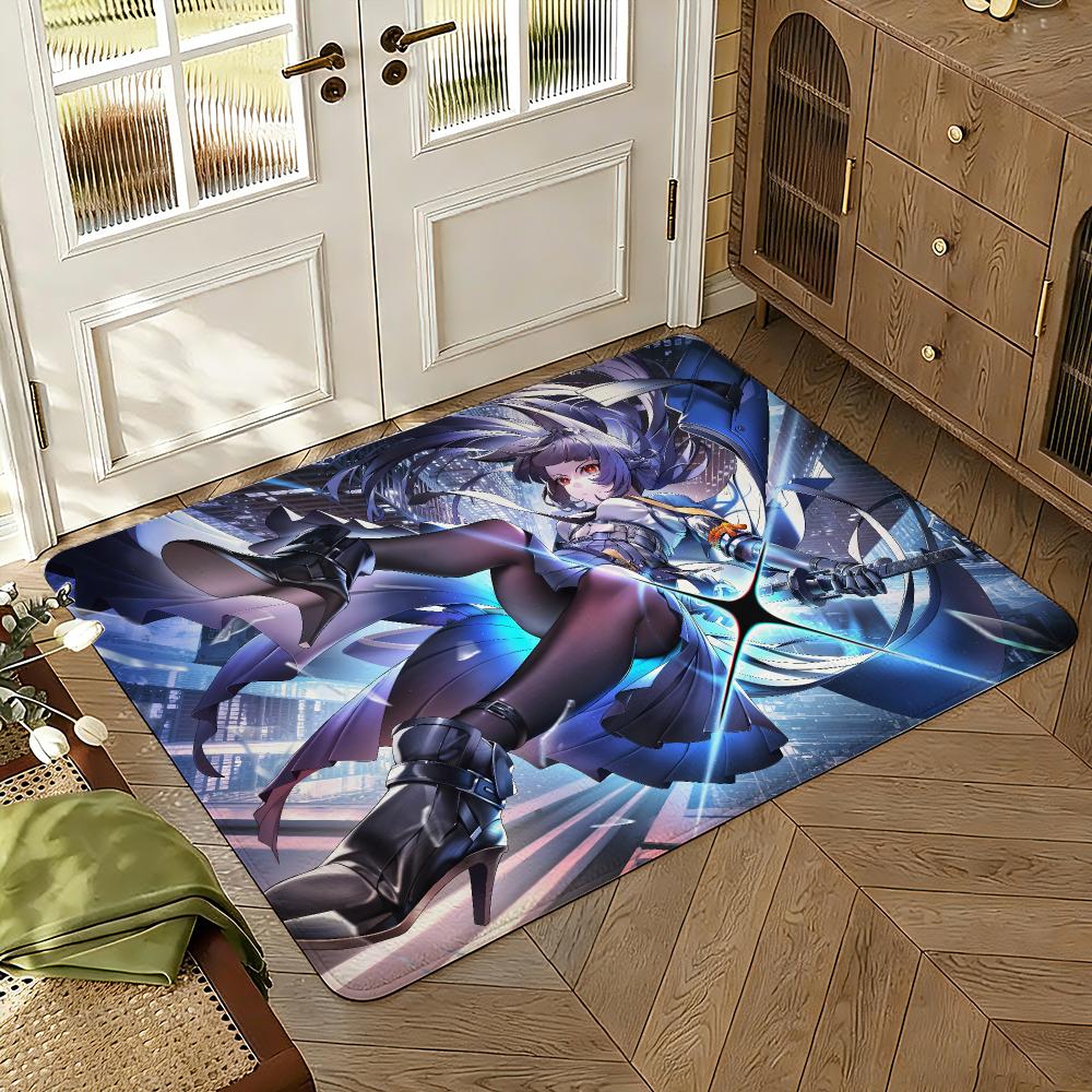 Hoshimi Miyabi Floor Mat Soft Thickened Absorbent Non-Slip Bedroom Living Room Door Mat Home Decor Flannel Rugs