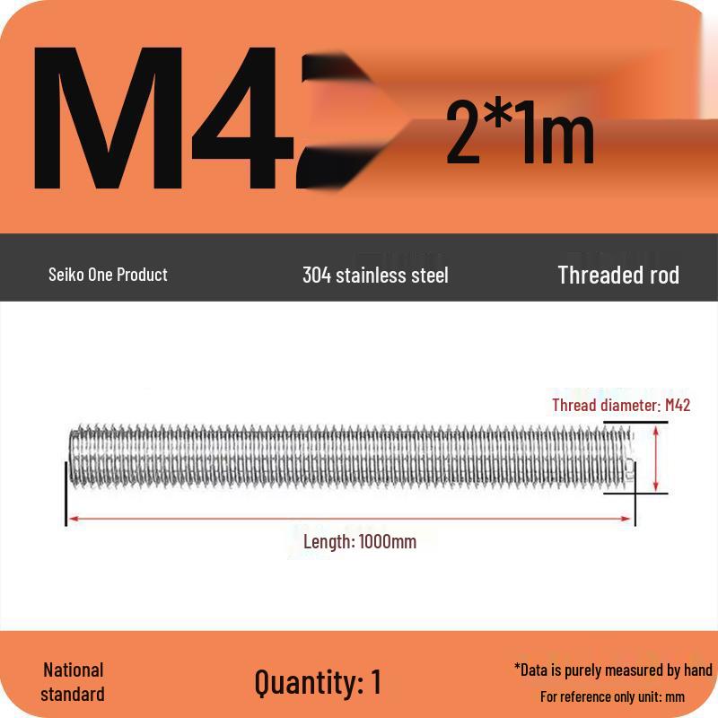Stainless Steel Full Threaded Rod Bolt M5-M42