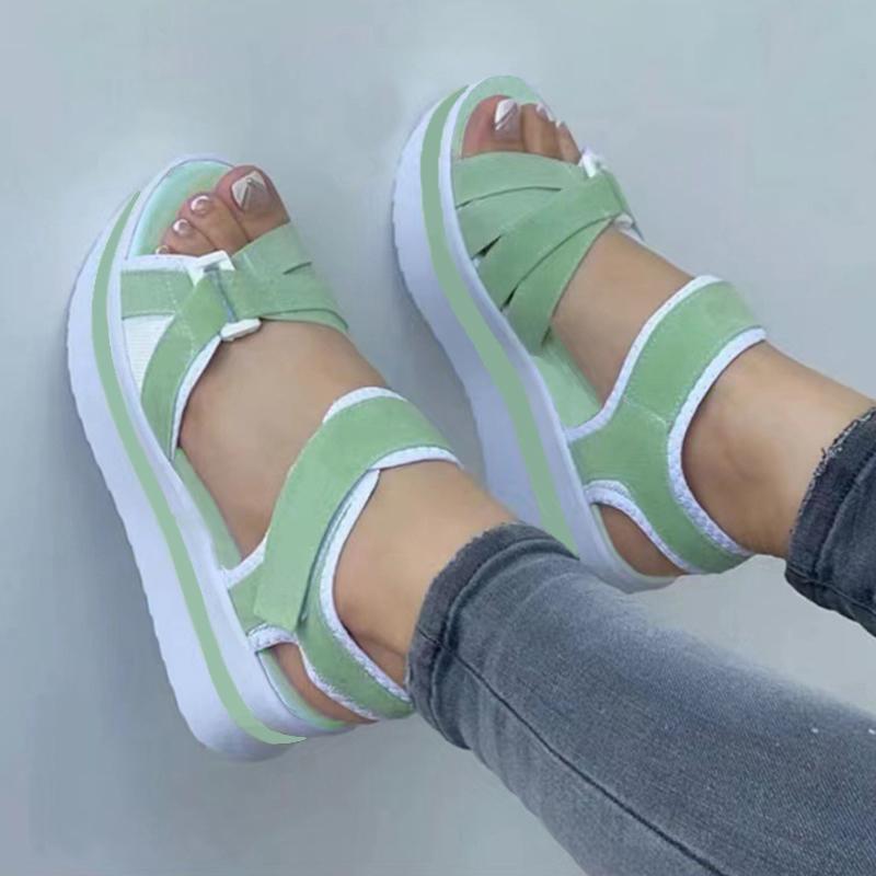 

модные летние женские сандалии с открытым носком модные новые мягкие элегантные женские сандалии на танкетке женские ортопедические сандалии 38